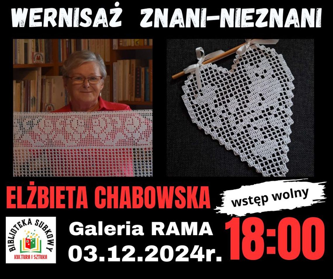 Wernisaż Elżbiety Chabowskiej już dzisiaj o 18:00