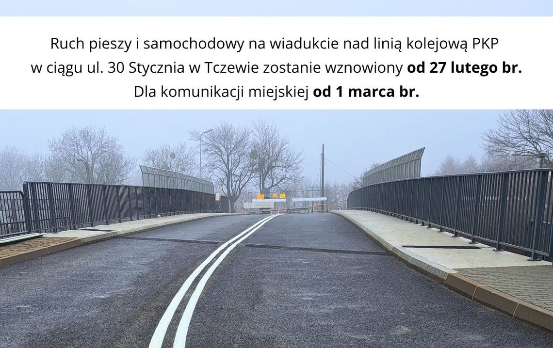 Ruch na wiadukcie wraca! Piesi i kierowcy wcześniej, komunikacja miejska od 1 marca