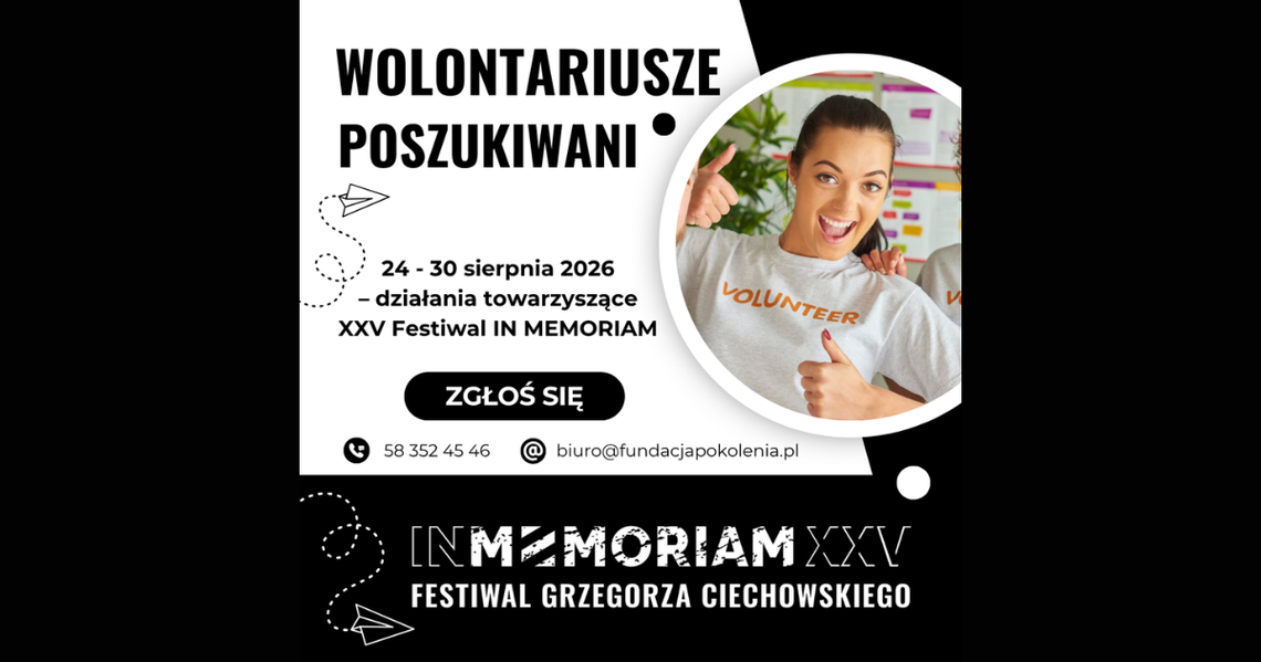 Wolontariusze poszukiwani na 25. Festiwal In Memoriam Grzegorza Ciechowskiego [ROZMOWA]
