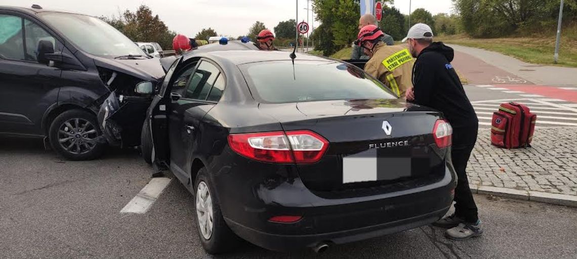 DK91: Wypadek samochodowy w Tczewie na ulicy Poligonowej