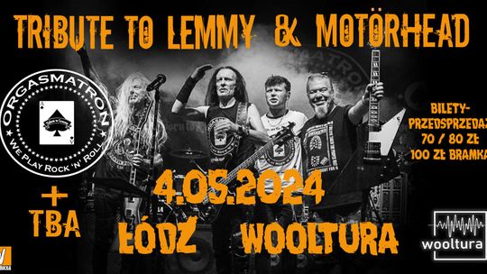 ORGASMATRON - Tribute to Lemmy & Motörhead + Support w Łodzi