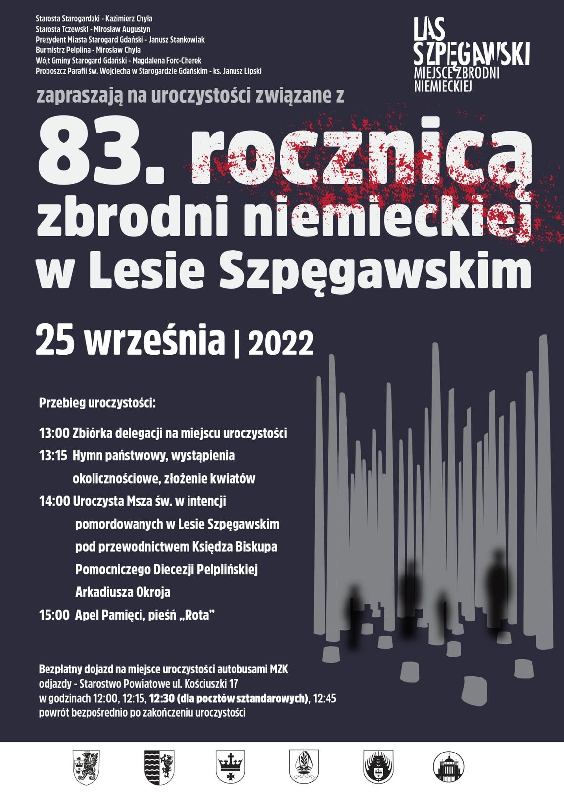 83. rocznica niemieckiej zbrodni w Lesie Szpęgawskim