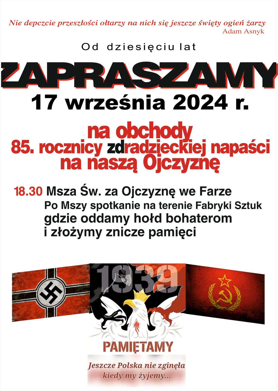 85. rocznica radzieckiej napaści na Polskę