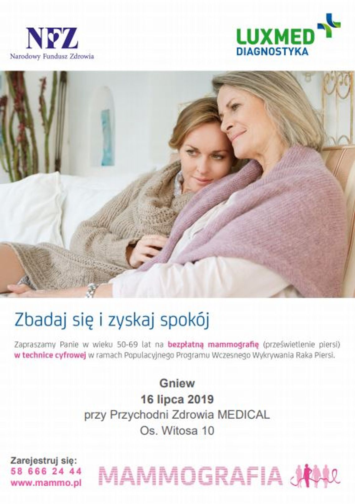 Bezpłatna mammografia - GNIEW