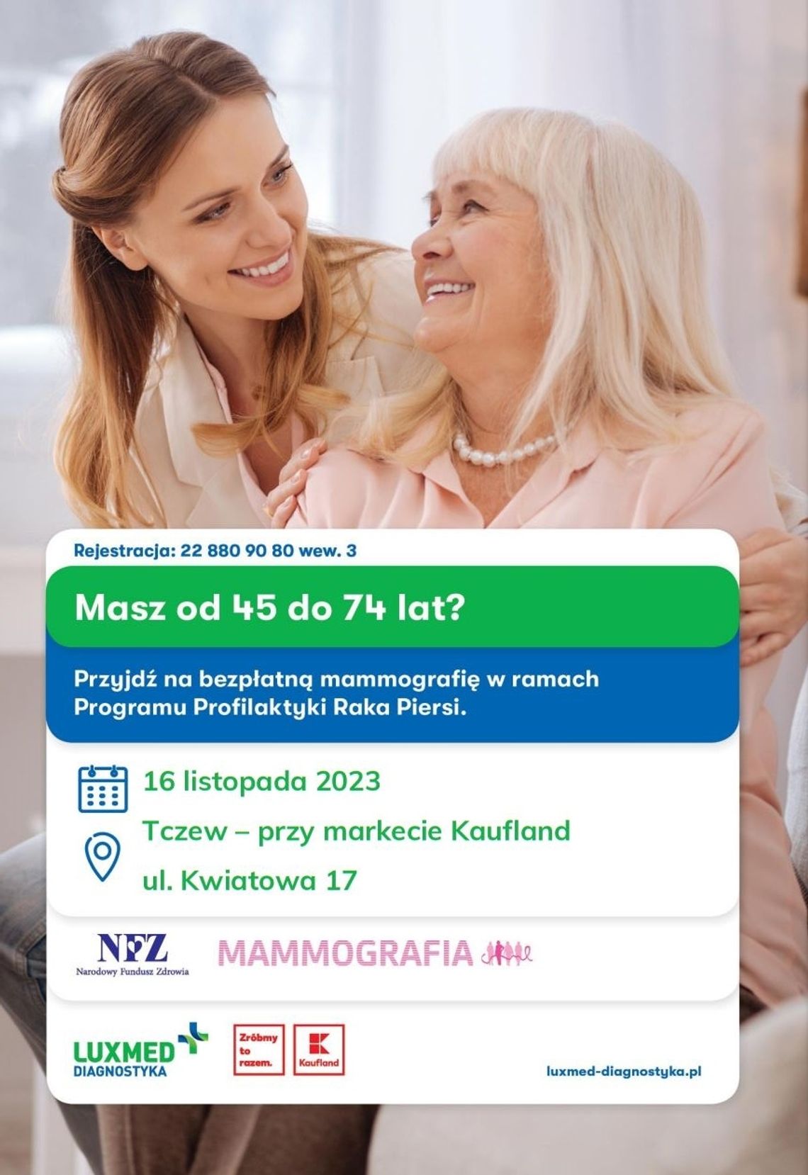 Bezpłatna mammografia: Tczew Bezpłatna mammografia: Tczew