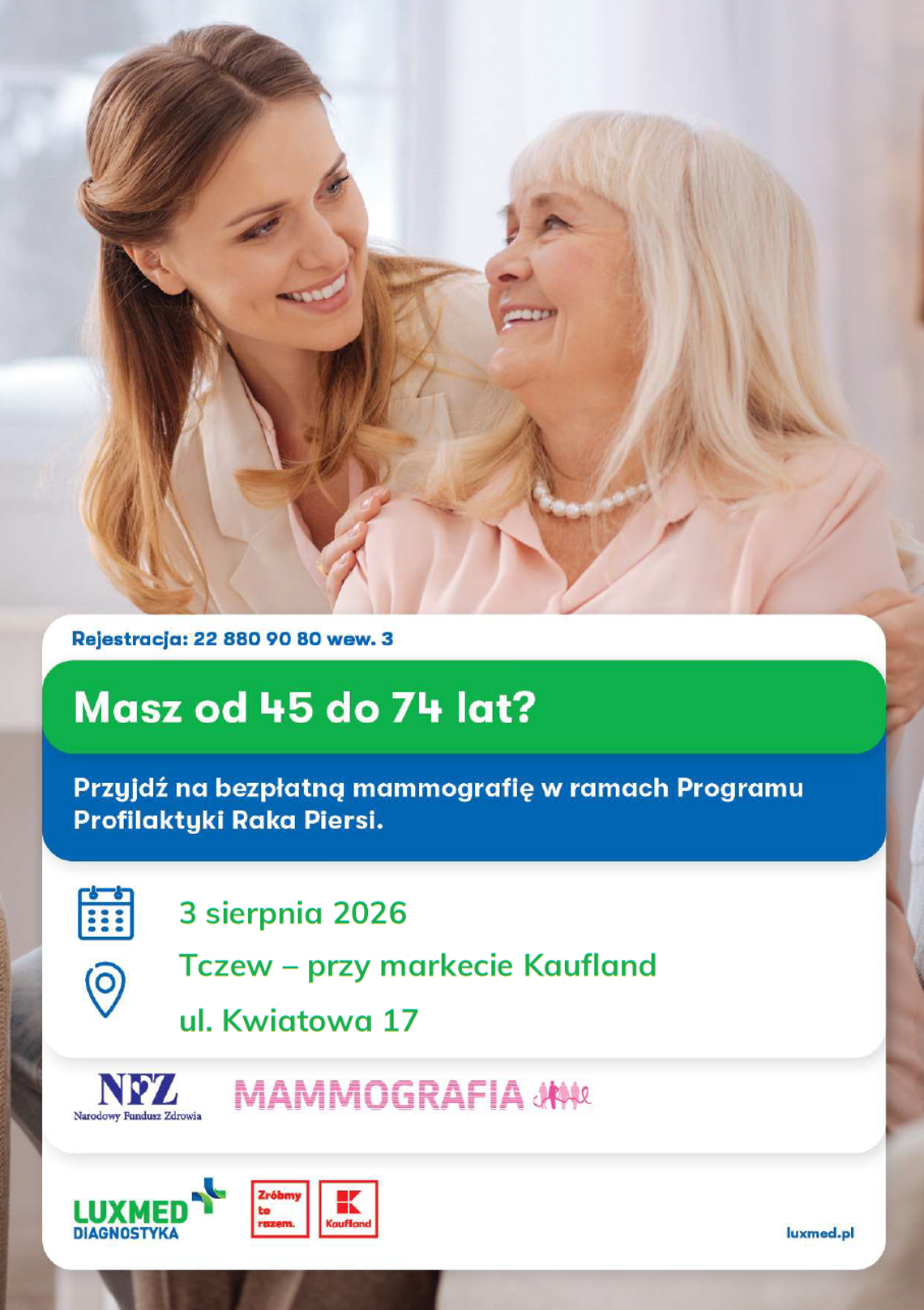 Bezpłatna mammografia: Tczew Bezpłatna mammografia: Tczew