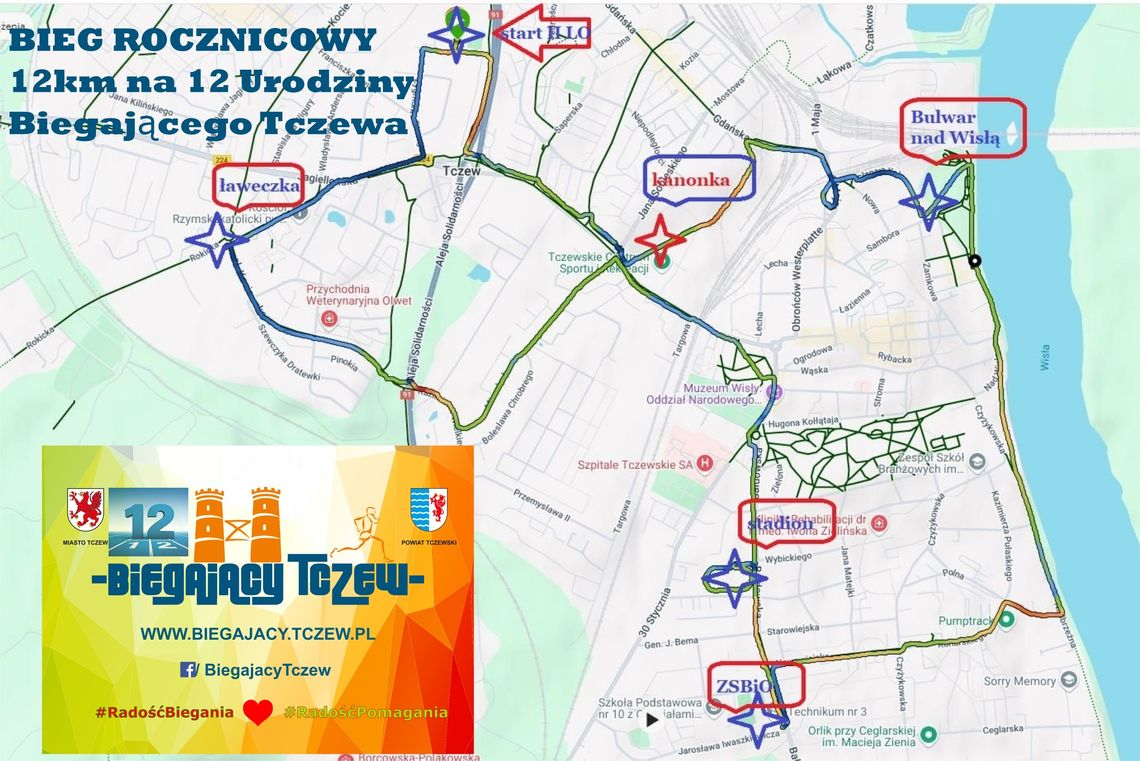 Bieg rocznicowy - 12 urodziny Biegającego Tczewa Bieg rocznicowy - 12 urodziny Biegającego Tczewa