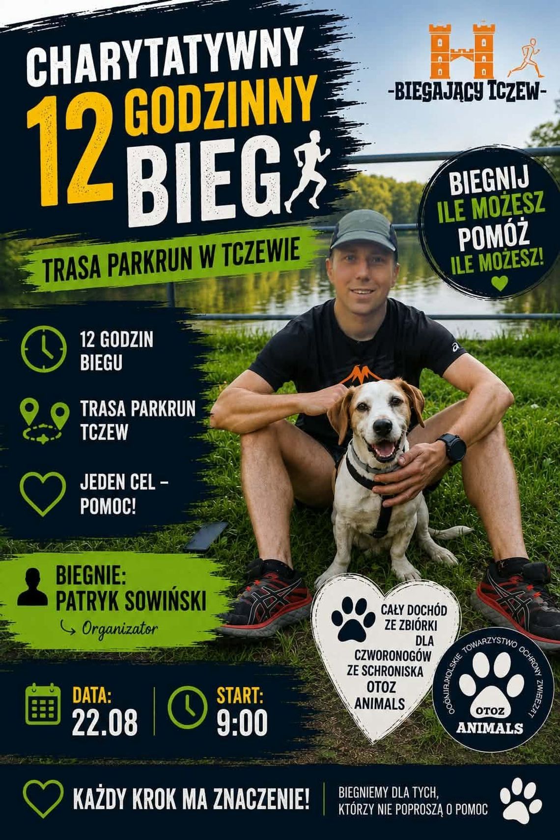 Charytatywny 12-godzinny bieg - Patryk Sowiński zaprasza! Charytatywny 12-godzinny bieg - Patryk Sowiński zaprasza!