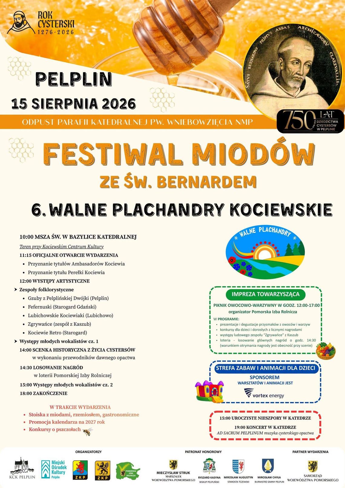 Pelplin: Dzień św. Bernarda i VI Walne Plachandry Kociewskie