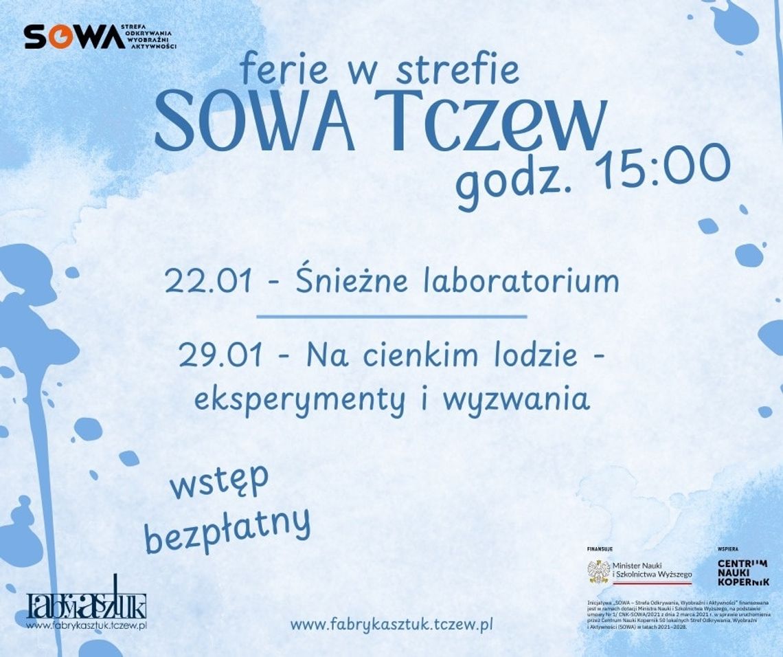 Ferie z SOWĄ - śnieżne laboratorium Ferie z SOWĄ - śnieżne laboratorium