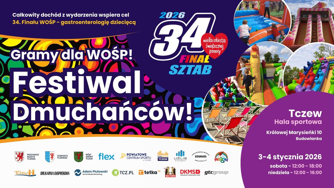 Festiwal Dmuchańców w Tczewie | Gramy dla WOŚP! Festiwal Dmuchańców w Tczewie | Gramy dla WOŚP!