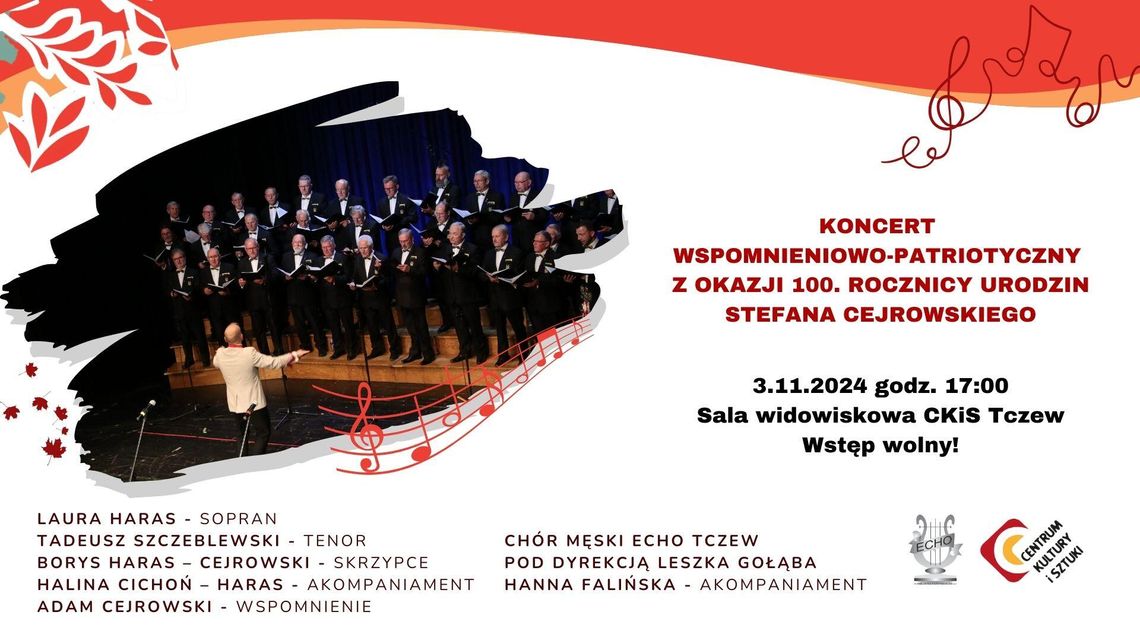 Koncert wspomnieniowo-patriotyczny z okazji 100. rocznicy urodzin Stefana Cejrowskiego