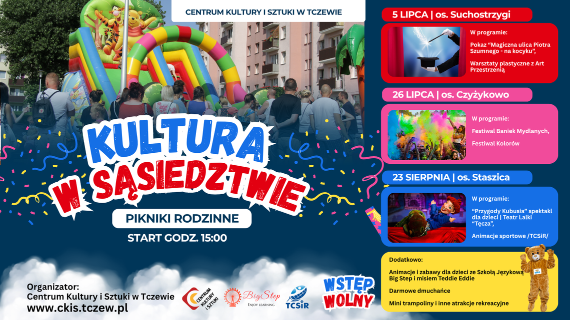 Kultura w sąsiedztwie – Pikniki rodzinne |wakacje 2026| Suchostrzygi, Czyżykowo, Staszica