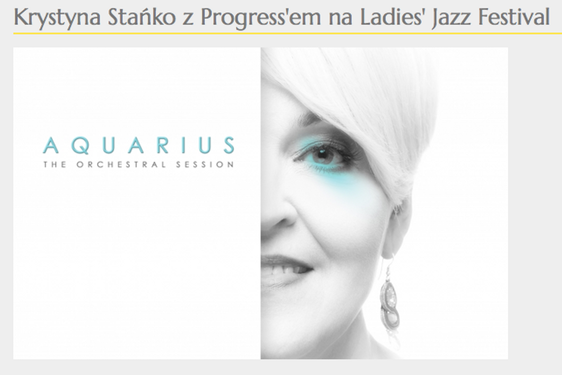 Ladies' Jazz Festiwal Gdynia 2019: Krystyna Stańko i Orkiestra Kameralna Progress!