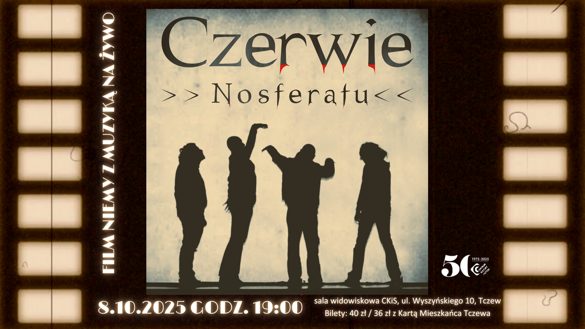 „Nosferatu - symfonia grozy” z 1922 r.– projekcja filmu niemego z muzyką na żywo w wykonaniu zespołu Czerwie „Nosferatu - symfonia grozy” z 1922 r.– projekcja filmu niemego z muzyką na żywo w wykonaniu zespołu Czerwie