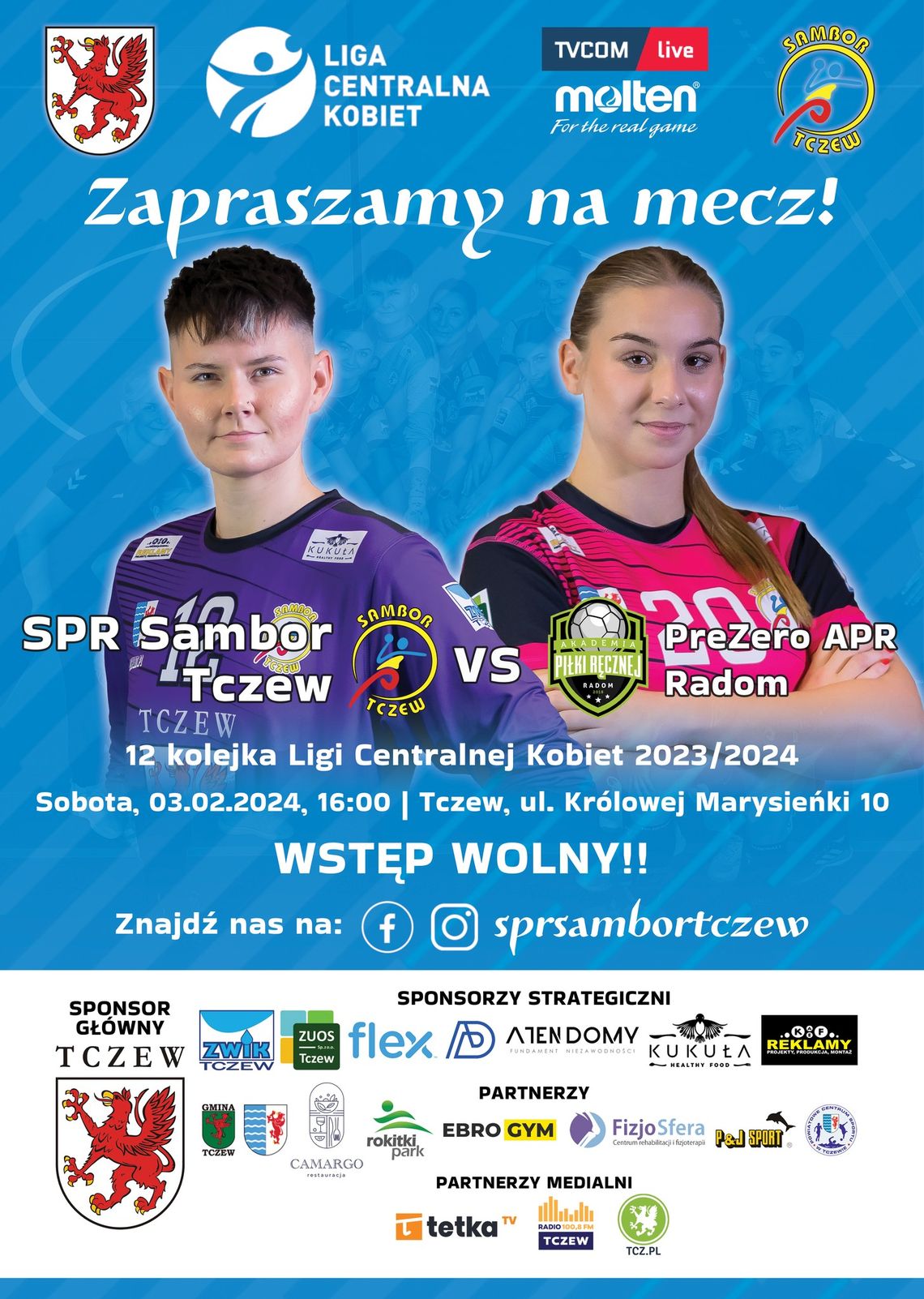 Piłka ręczna kobiet: SPR Sambor Tczew - PreZero APR Radom Piłka ręczna kobiet: SPR Sambor Tczew - PreZero APR Radom