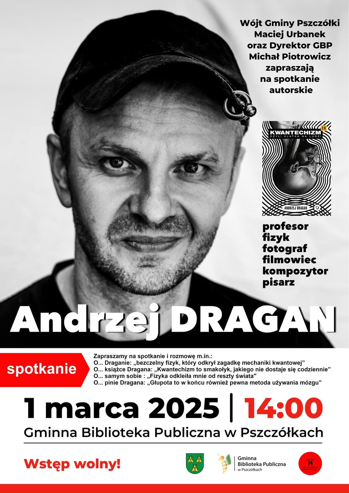 Pszczółki: spotkanie autorskie z Andrzejem Draganem