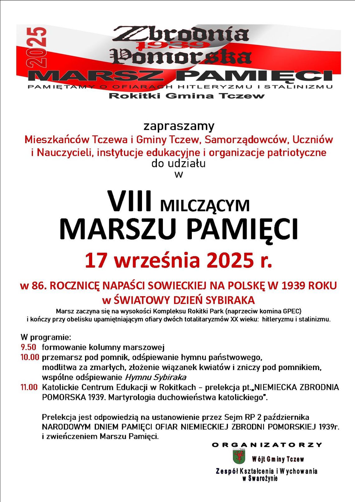 Rokitki: VIII Milczący Marsz Pamięci Plakat VIII Milczącego Marszu Pamięci