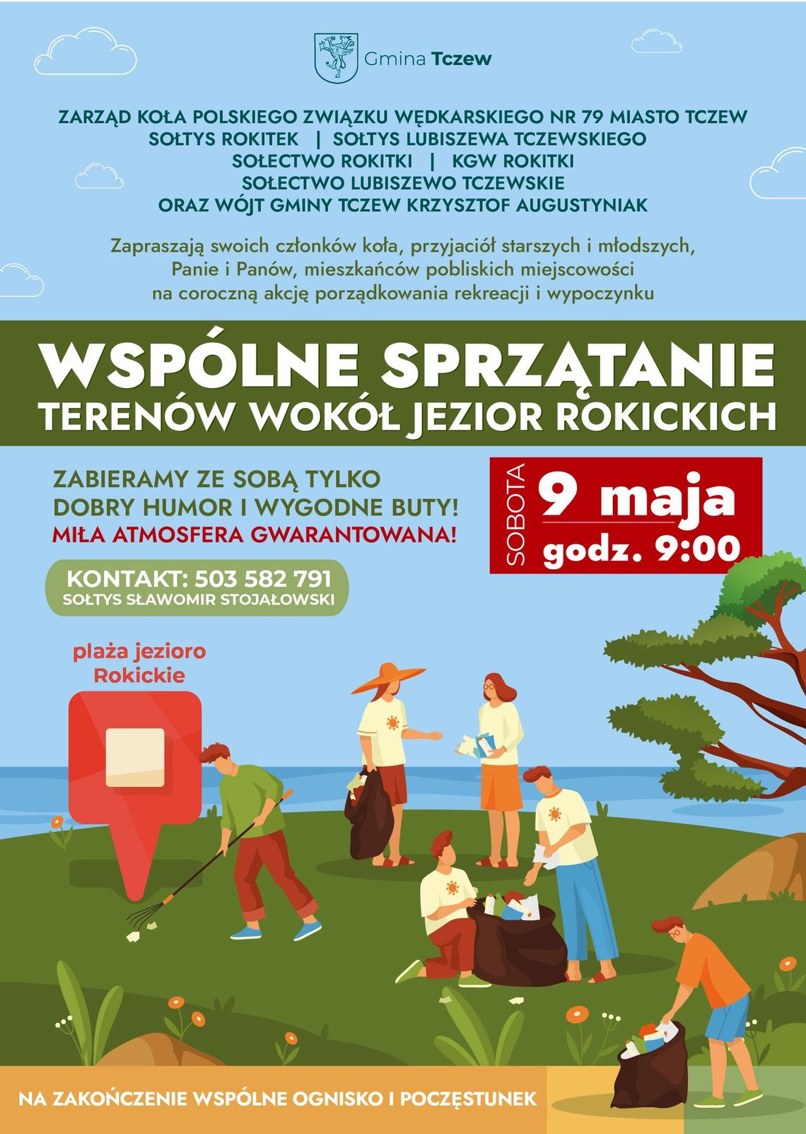 Sprzątanie Jeziora Rokickiego