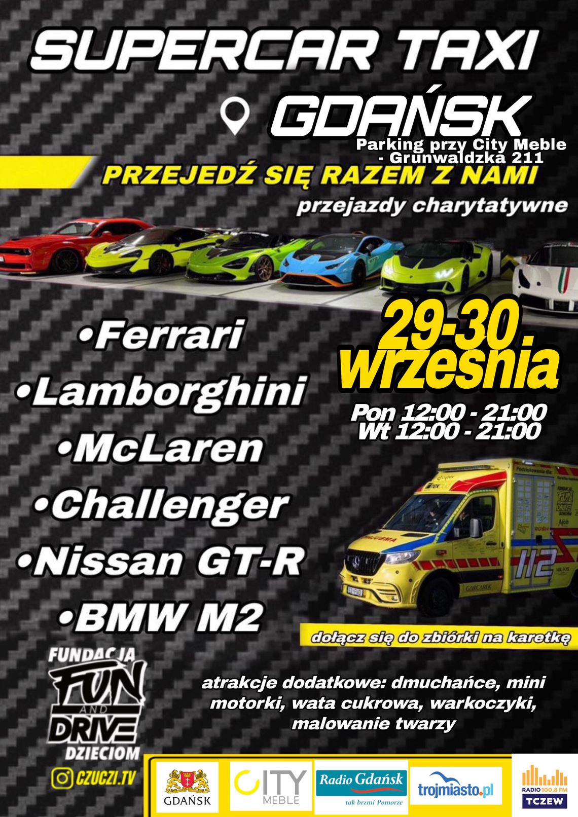 Supercar taxi - charytatywne przejazdy super szybkimi samochodami! Supercar taxi - charytatywne przejazdy super szybkimi samochodami!