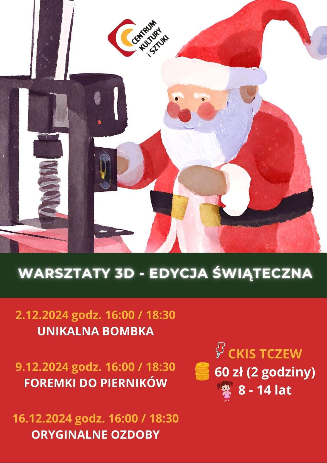 Świąteczne warsztaty druku 3D - unikalna bombka Świąteczne warsztaty druku 3D - unikalna bombka