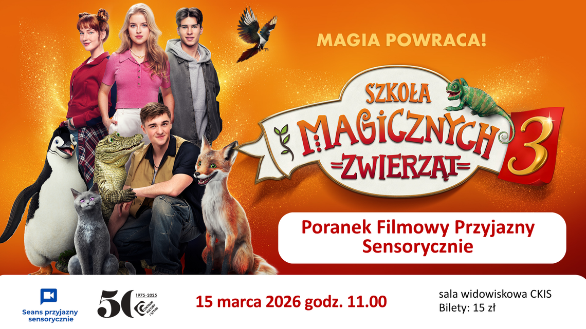 Szkoła magicznych zwierząt 3 – Poranek Filmowy Przyjazny Sensorycznie Szkoła magicznych zwierząt 3 – Poranek Filmowy Przyjazny Sensorycznie