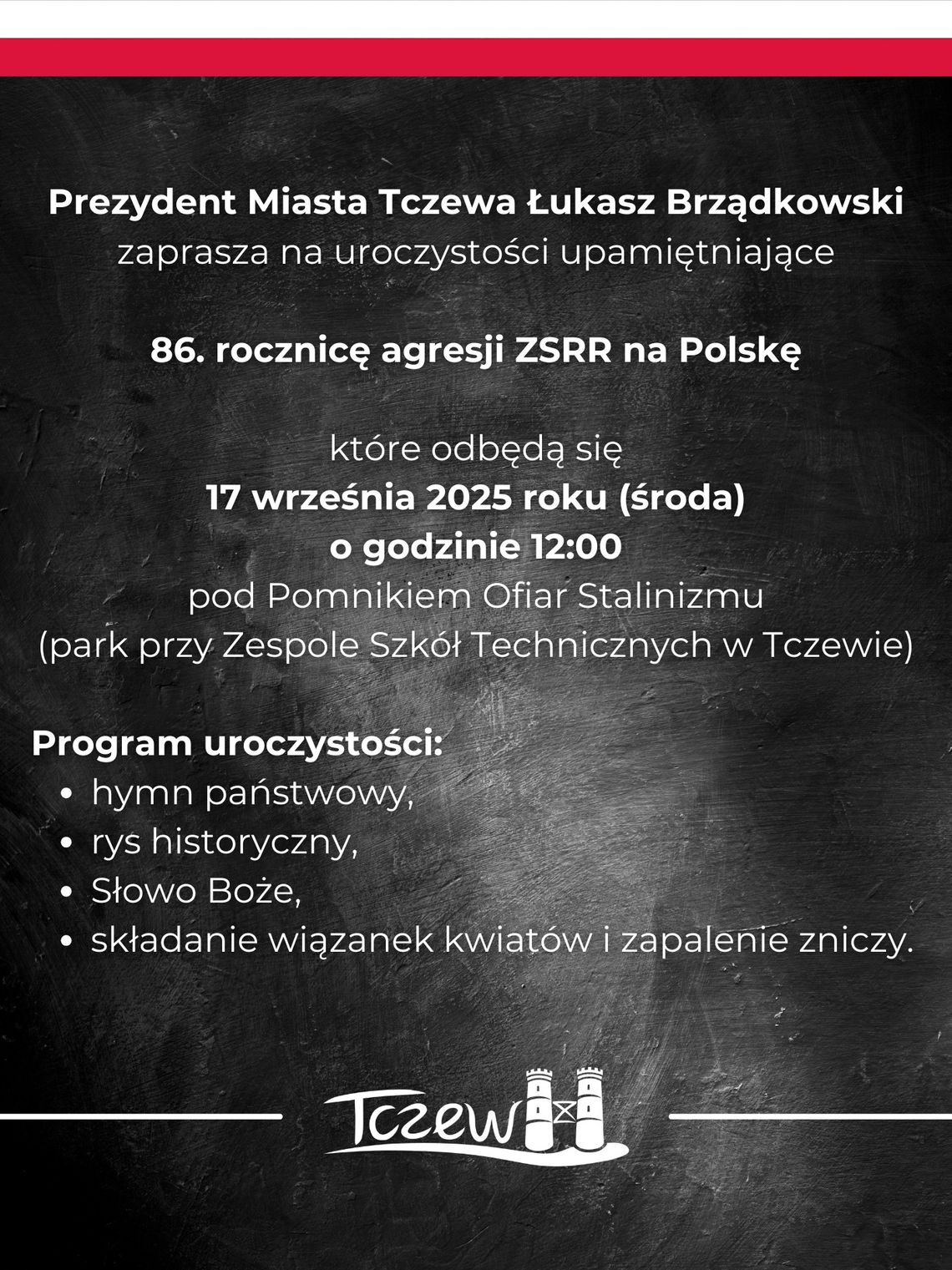 Uroczystość upamiętniająca 86. rocznicę agresji ZSRR na Polskę Uroczystość upamiętniająca 86. rocznicę agresji ZSRR na Polskę