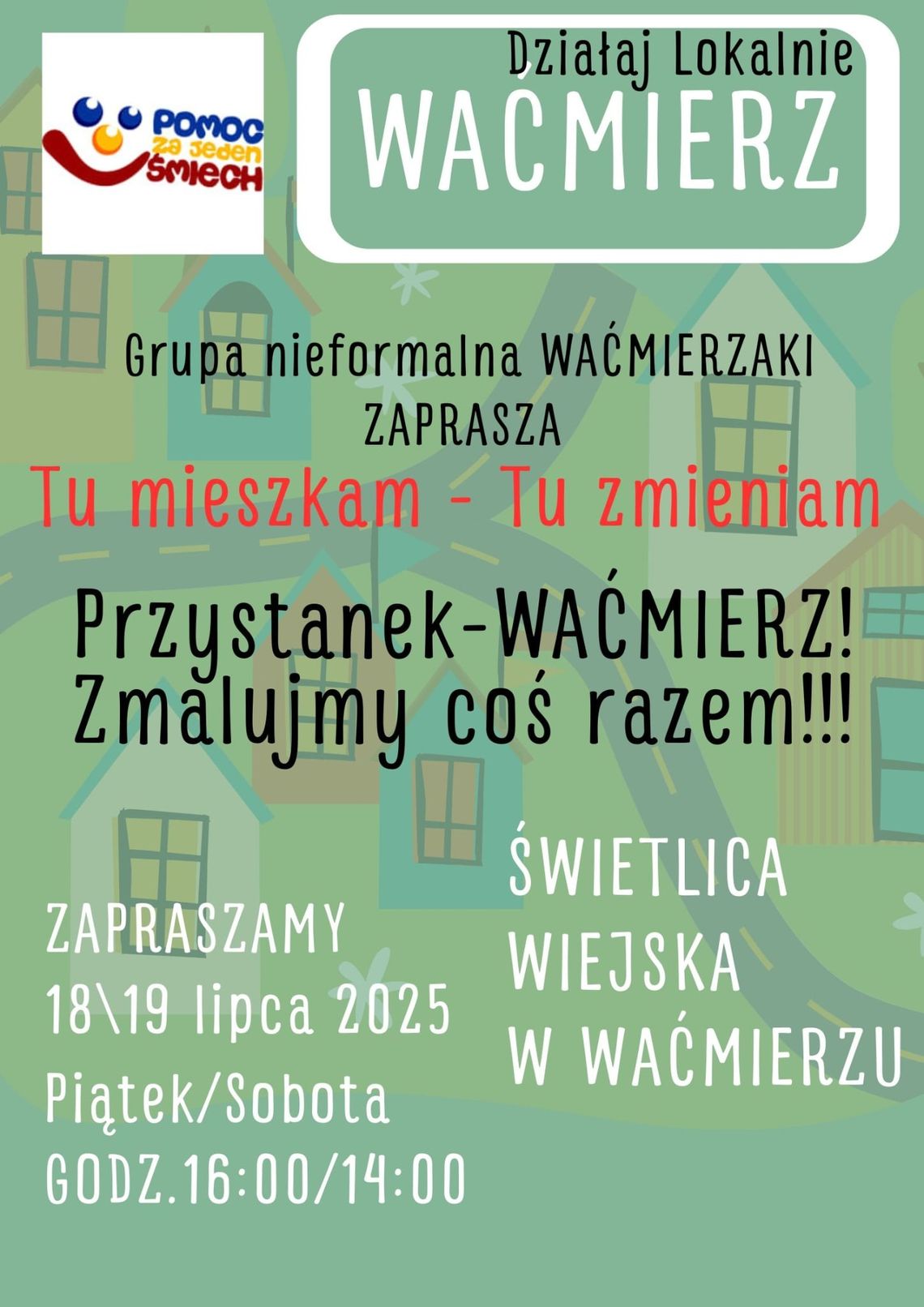 Waćmierz: malowanie przystanków Waćmierz: malowanie przystanków