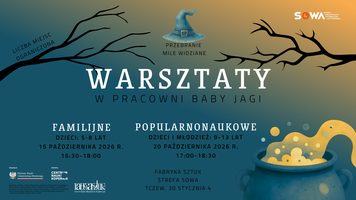 WARSZTATY DLA DZIECI W STREFIE ODKRYWANIA, WYOBRAŹNI I AKTYWNOŚCI SOWA WARSZTATY DLA DZIECI W STREFIE ODKRYWANIA, WYOBRAŹNI I AKTYWNOŚCI SOWA