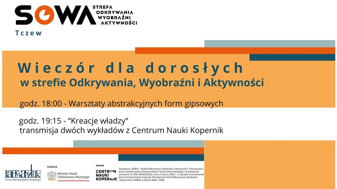 Wieczór dla dorosłych "Kreacje władzy" Wieczór dla dorosłych "Kreacje władzy"