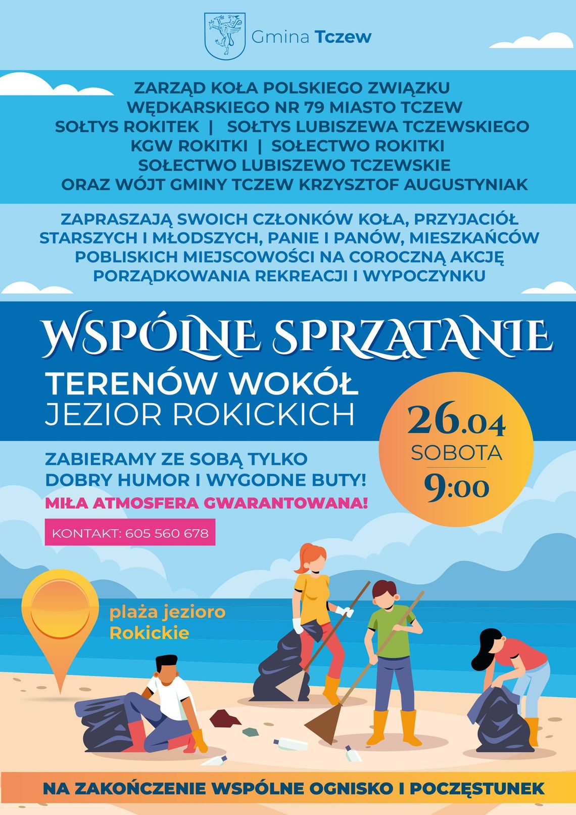 Wielkie sprzątanie przy jeziorach Rokickich Wielkie sprzątanie przy jeziorach Rokickich