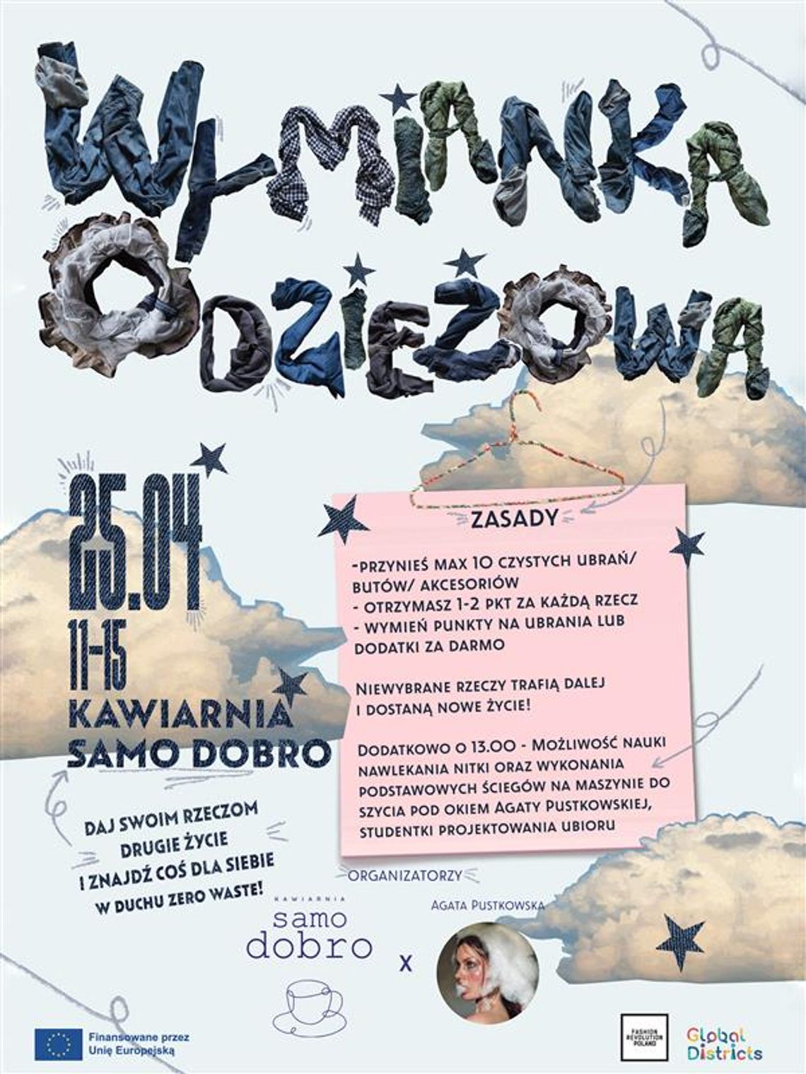 Wymianka odzieżowa w kawiarni Samo Dobro