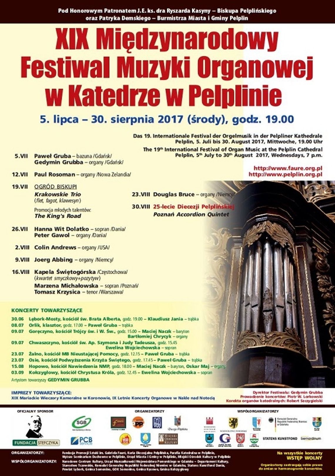 XIX Międzynarodowy Festiwal Muzyki Organowej w Katedrze w Pelplinie